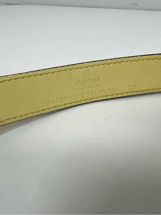 Gucci GG Marmont Belt Butter Yello Thin Size 90 / 36 Box + Dust Bag